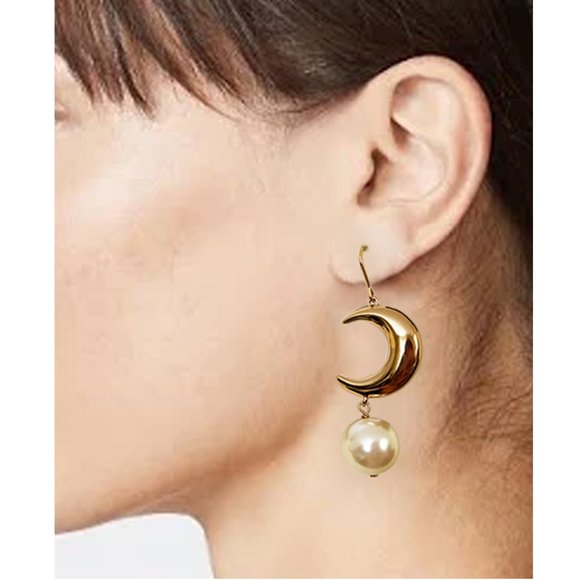 NWT Tory Burch Celestial Drop Pearl Earrings - Picture 3 of 4